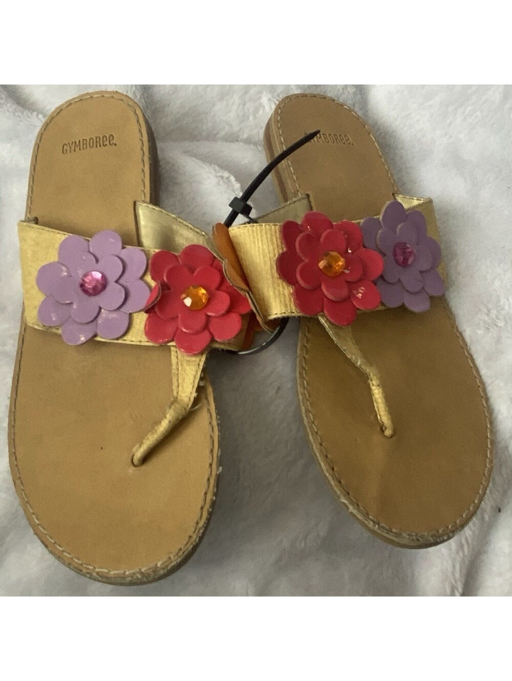 Gymboree Yellow Floral Thong Sandals – Girls Size 1 Vintage